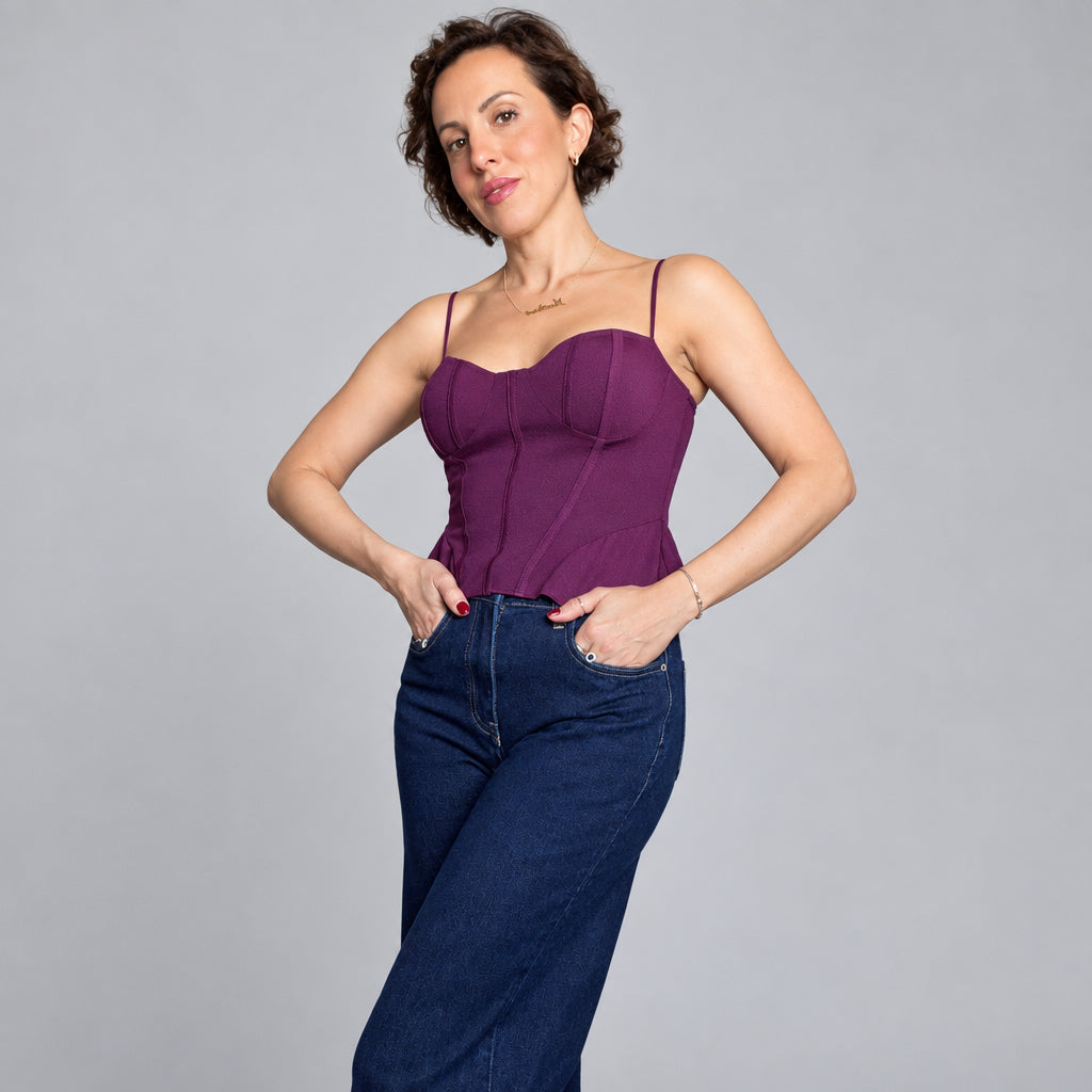 Top Corsetto con Spalline e Peplum "Chic & Glamour" ✨