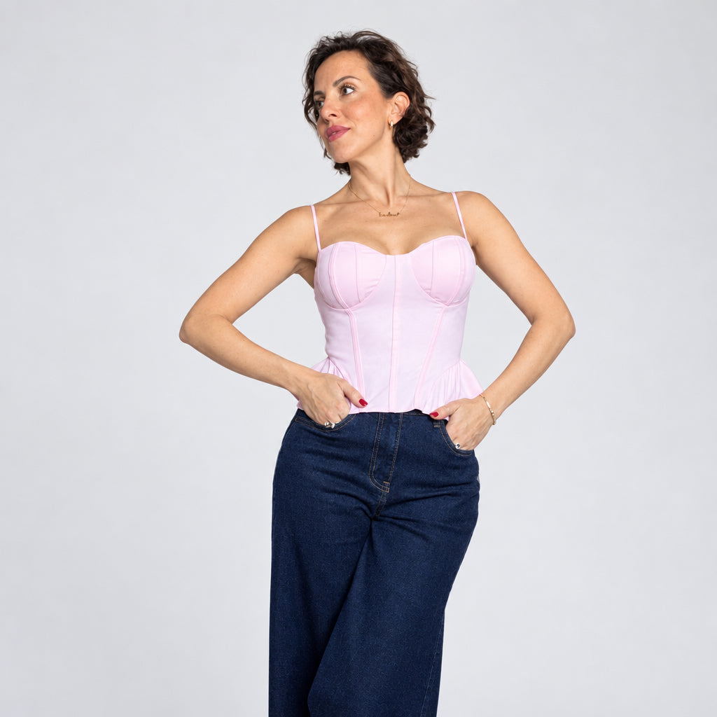Top Corsetto con Spalline e Peplum "Chic & Glamour" ✨