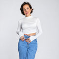 Crop Top a Manica Lunga con Collo Alto "Essential Chic" ✨