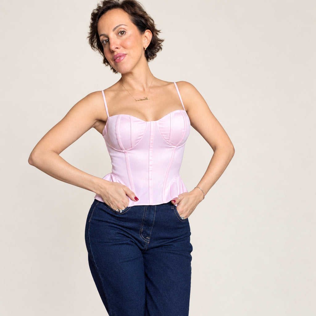Top Corsetto con Spalline e Peplum "Chic & Glamour" ✨