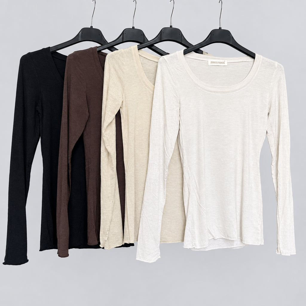 Maglia Basica A Maniche Lunghe Aderente