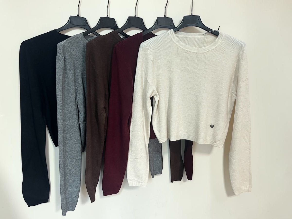 Maglione Corto A Girocollo