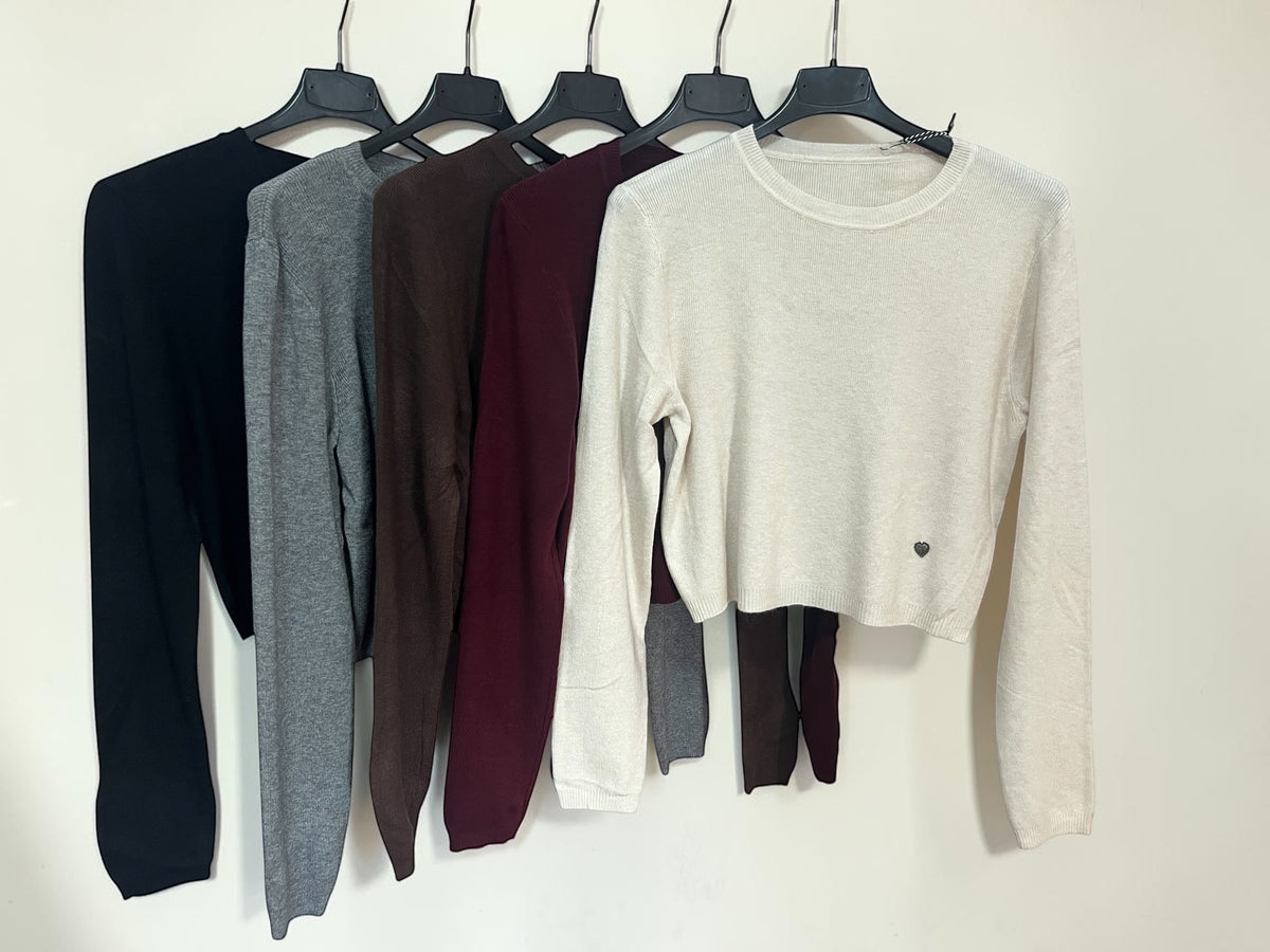Maglione Corto A Girocollo