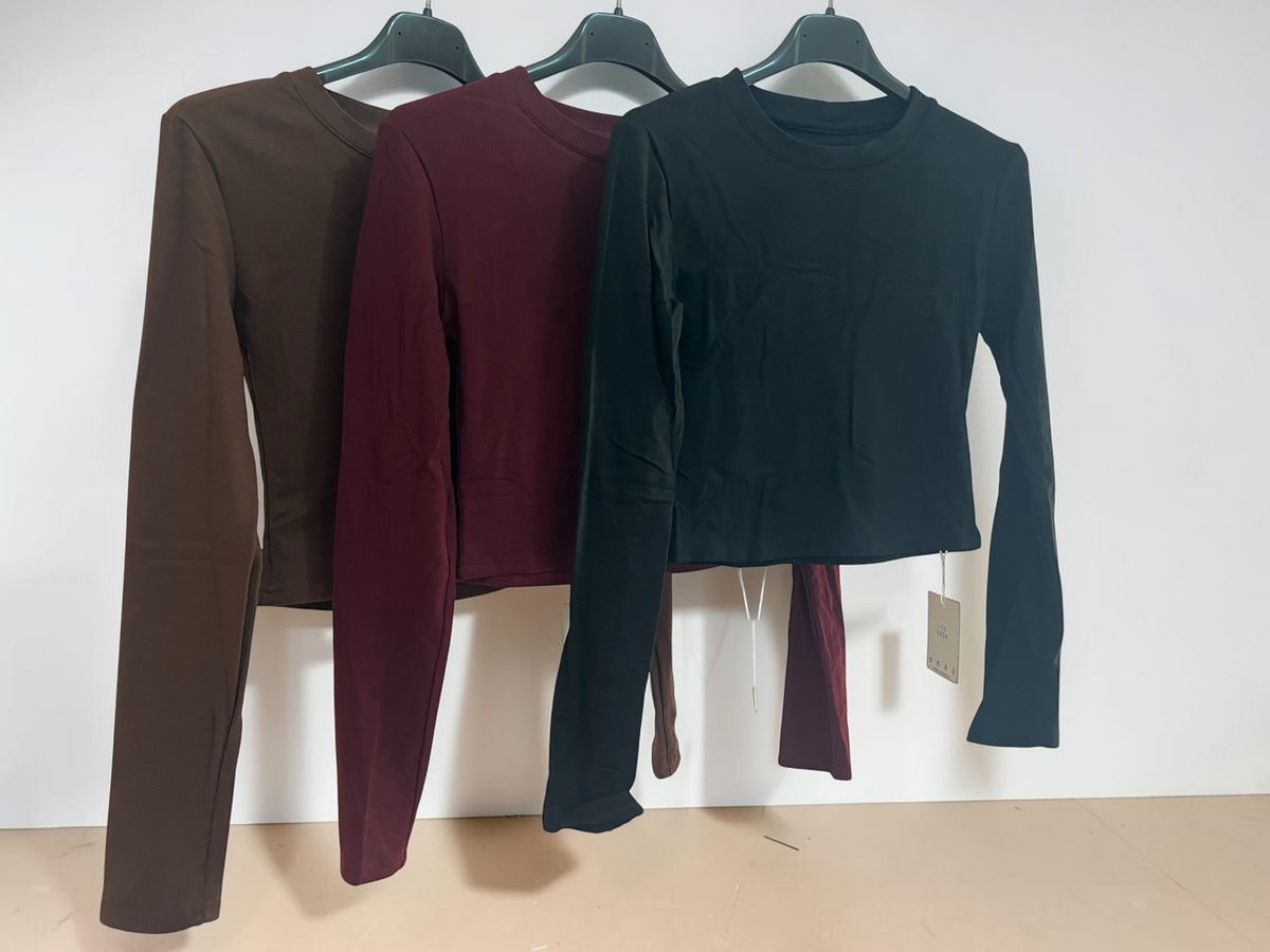 Maglia Crop A Maniche Lunghe